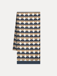 Geometric Circle Silk Scarf Front View